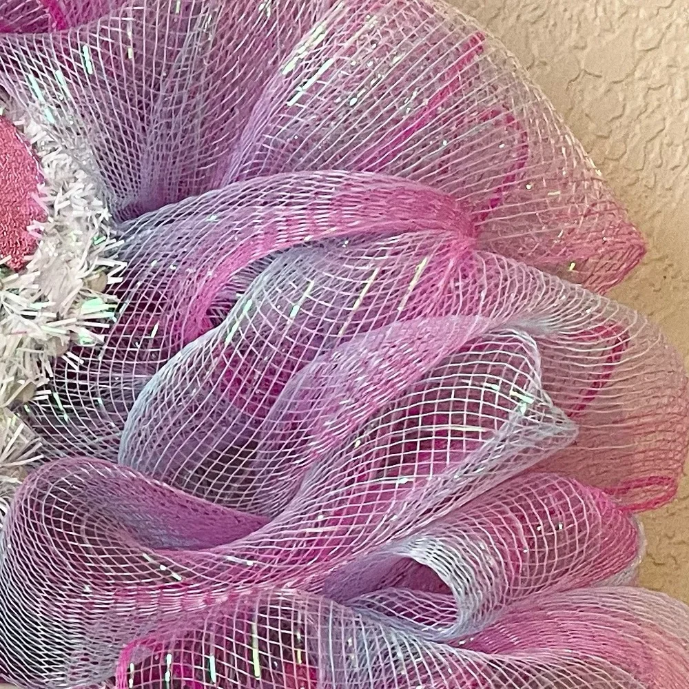 Sparkly Valentines Teddy Bear Wreath